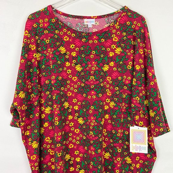 NWT LuLaRoe Printed Irma Tunic T-Shirt 2XL - Picture 2 of 9